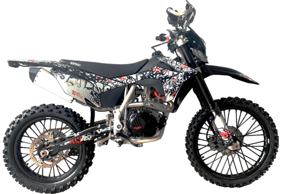 Кроссовый мотоцикл BSE Z10 L Graffiti White (030) pitbikemarket.ru