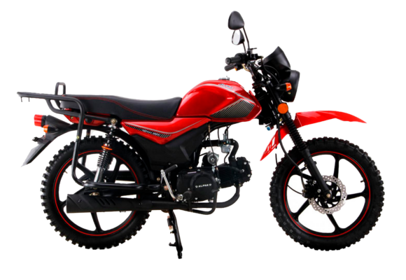 Мопед ROCKOT ALPHA OFFROAD M-12 LUX (красный глянцевый) pitbikemarket.ru